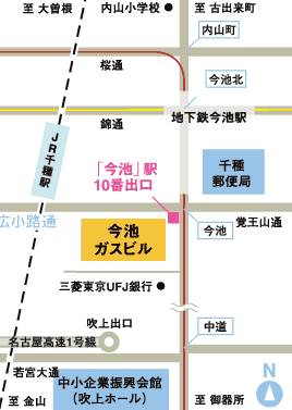 今池ガスホール 地図
